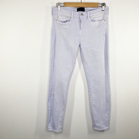 Vince Lilac Pale Purple Blue Ankle Cotton Blend Skinny Jeans Women's Size 28 - Picture 11 of 11